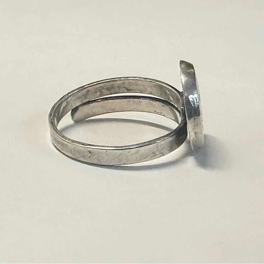 Vintage Siam Sterling Silver Niello Dancer Ring
